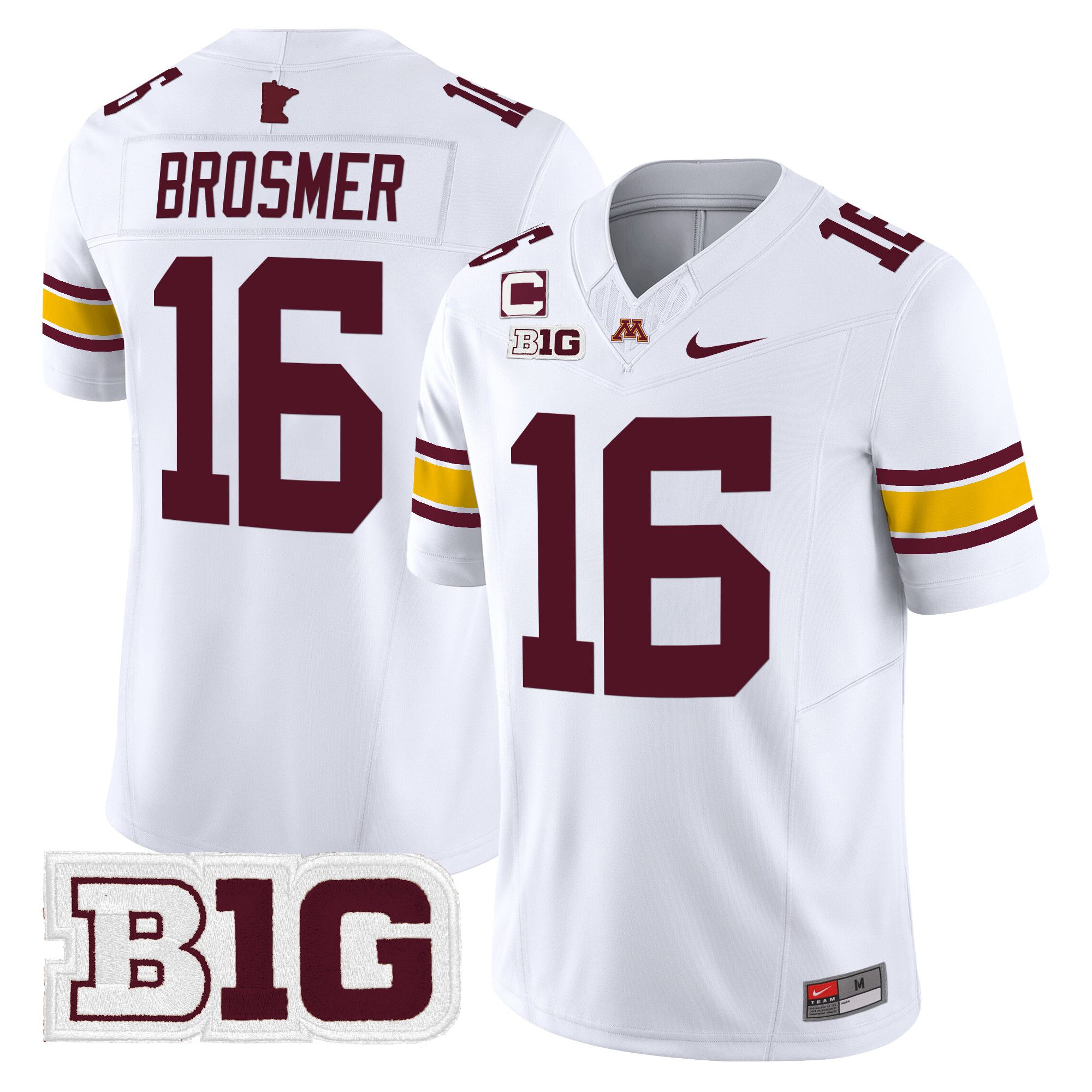 Men Minnesota Golden Gophers #16 Brosmer White Nike 2024 Vapor Limited NCAA Jersey